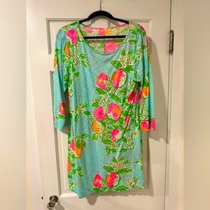 Lilly Pulitzer XL 3/4 Sleeve Lightweight 100% Cotton Dress Excellent Condition